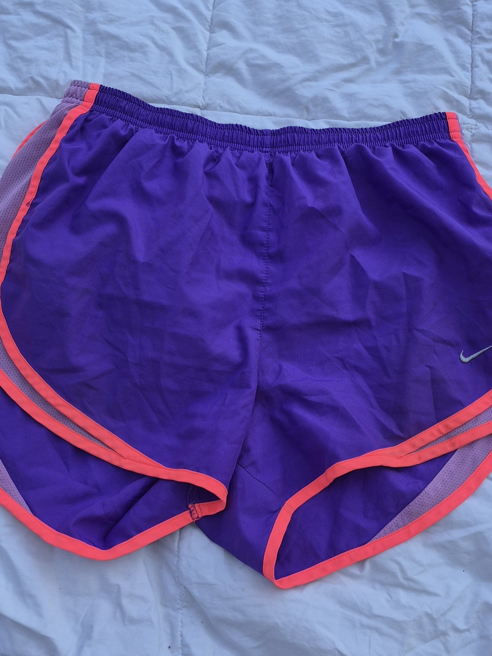 Nike Purple Women's Athletic Shorts with Coral Trim
